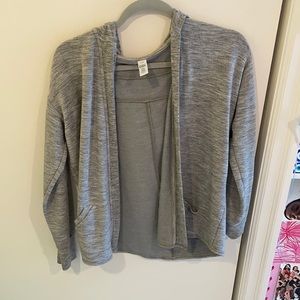 L girls grey Athleta sweater